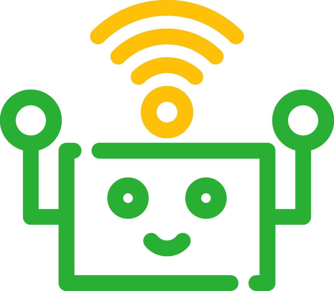Robot Assistant Creative Icon Design vector