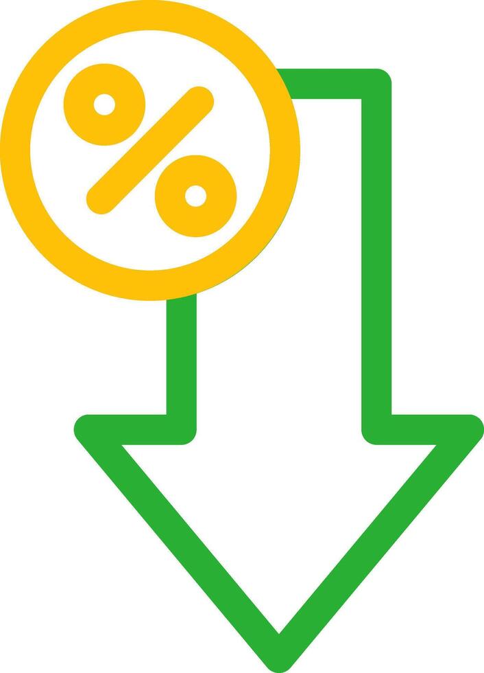 Decrease Creative Icon Design vector