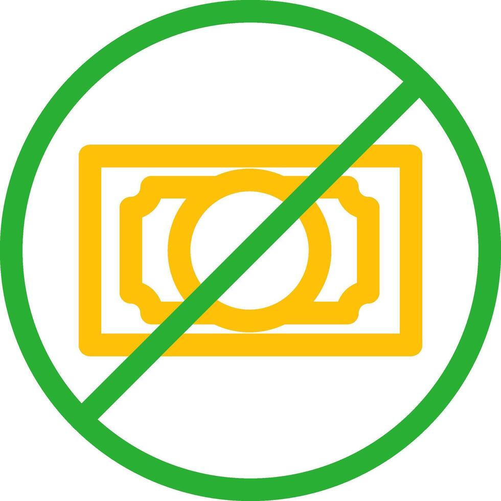 No Money Creative Icon Design vector