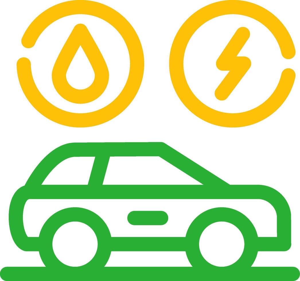 Hybrid Vehicle Creative Icon Design vector