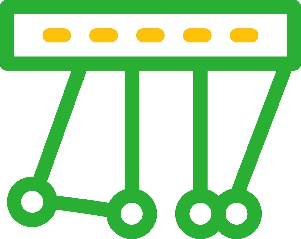 Newton Cradle Creative Icon Design vector