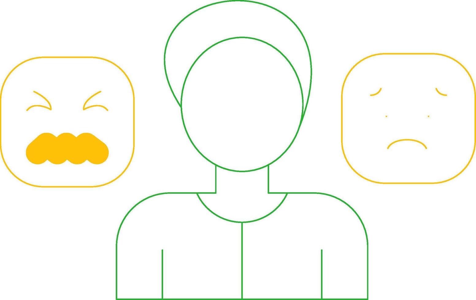 Using Emotions Creative Icon Design vector