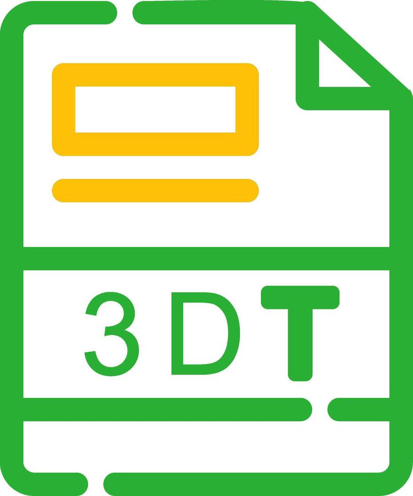 3DT Creative Icon Design vector
