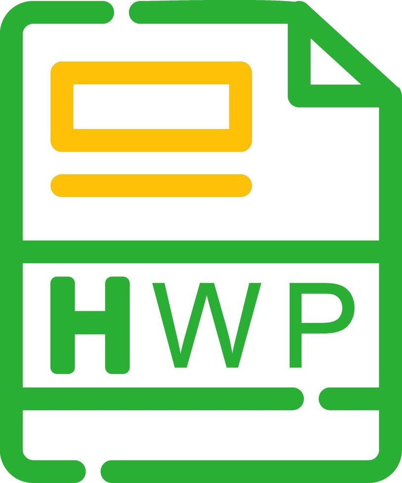 hwp creativo icono diseño vector