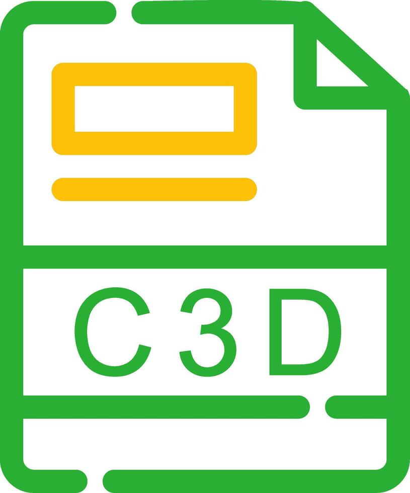 C3D Creative Icon Design vector