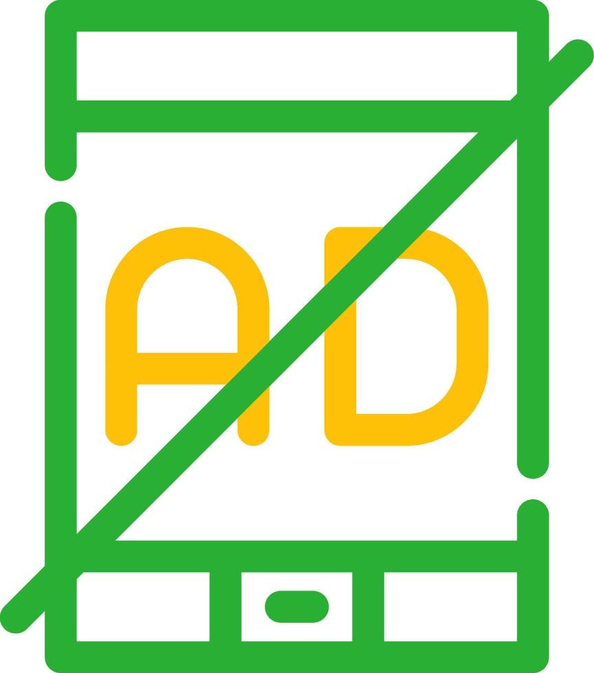 No Ad Creative Icon Design vector