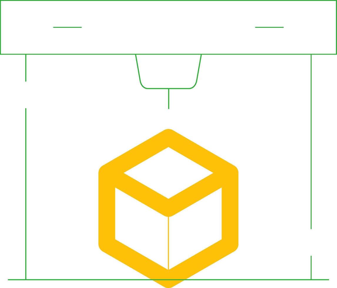 3D Printing Creative Icon Design vector