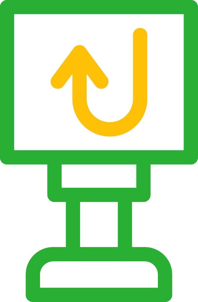 U Turn Creative Icon Design vector
