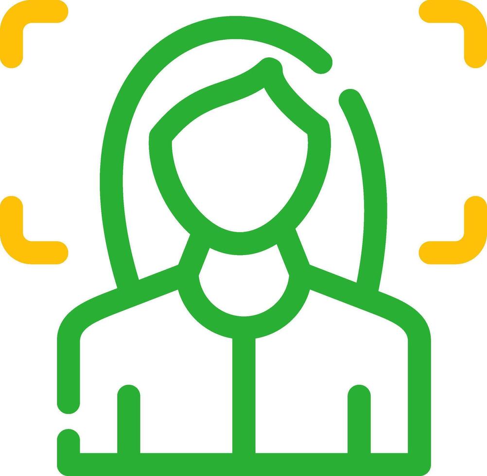 Facial Recognition Creative Icon Design vector