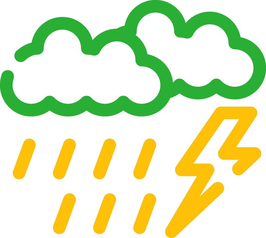 Thunderstorm Creative Icon Design vector