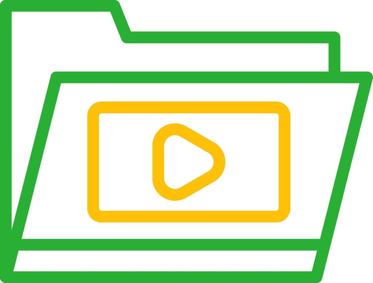 Video Folder Creative Icon Design vector