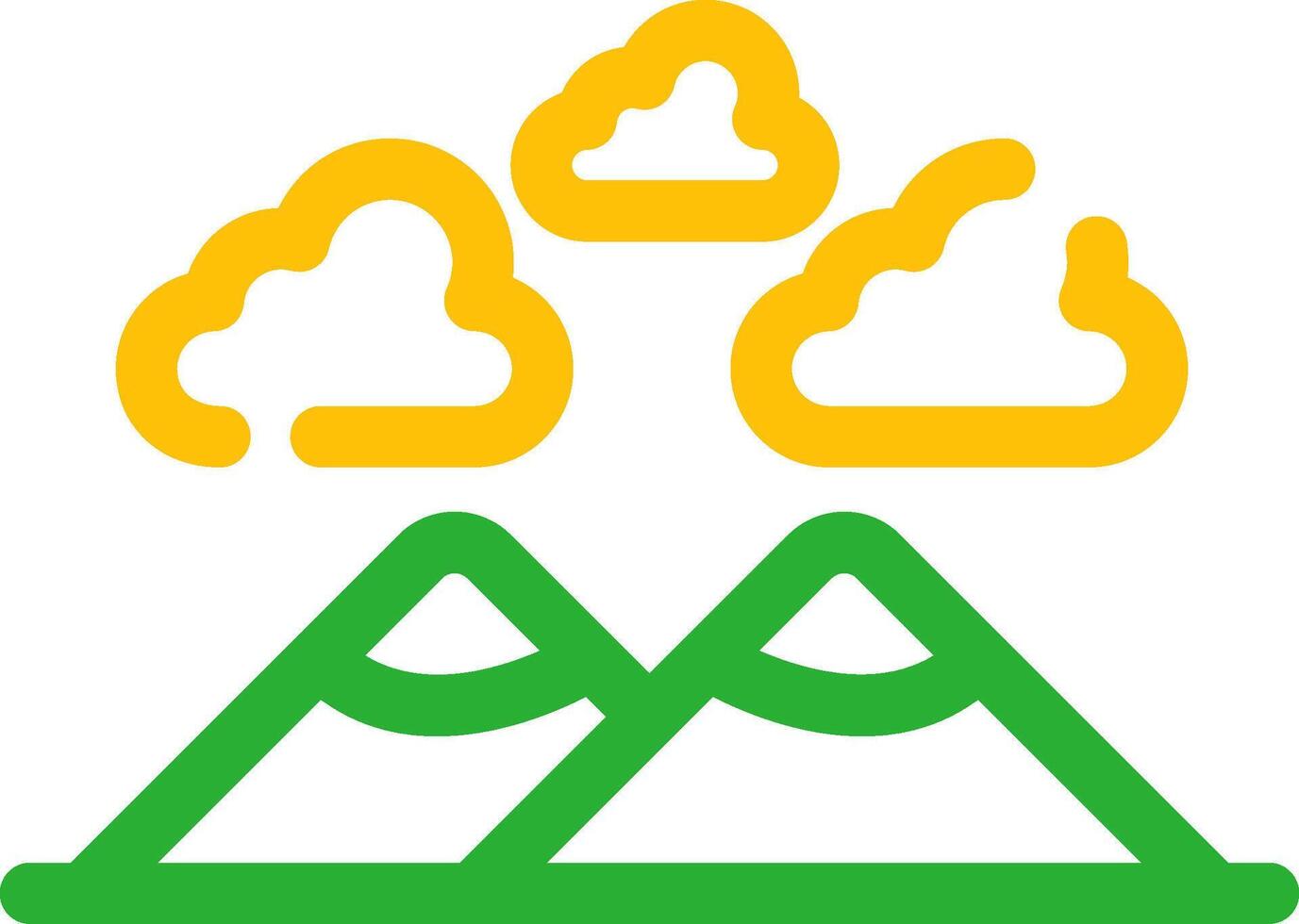 Snow Landscape Creative Icon Design vector