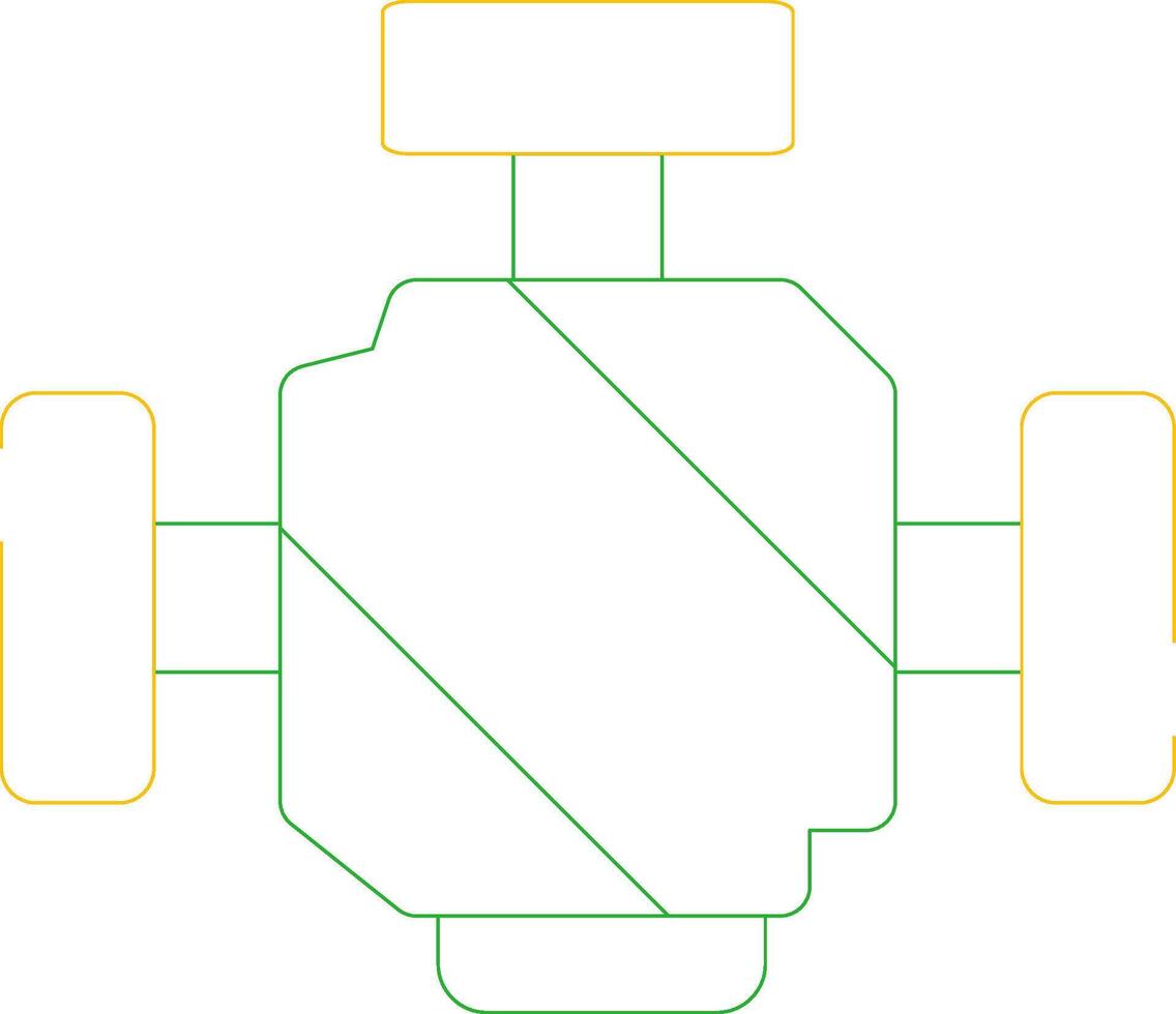 diseño de icono creativo de motor de coche vector