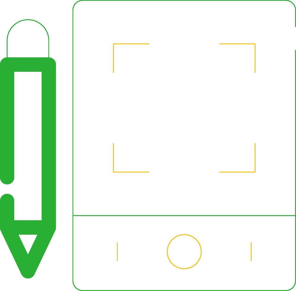 Pen Tablet Creative Icon Design vector