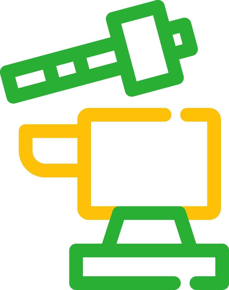 Hammer and anvil Creative Icon Design vector