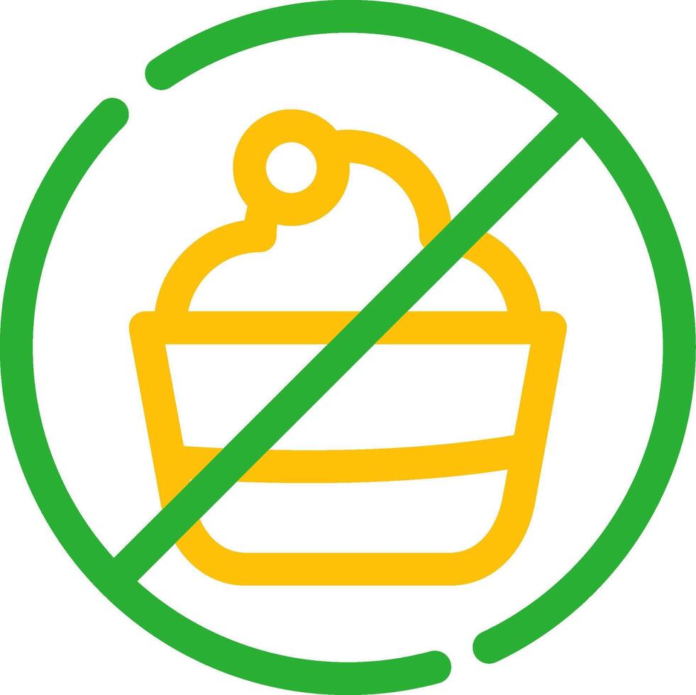 No Sweets Creative Icon Design vector