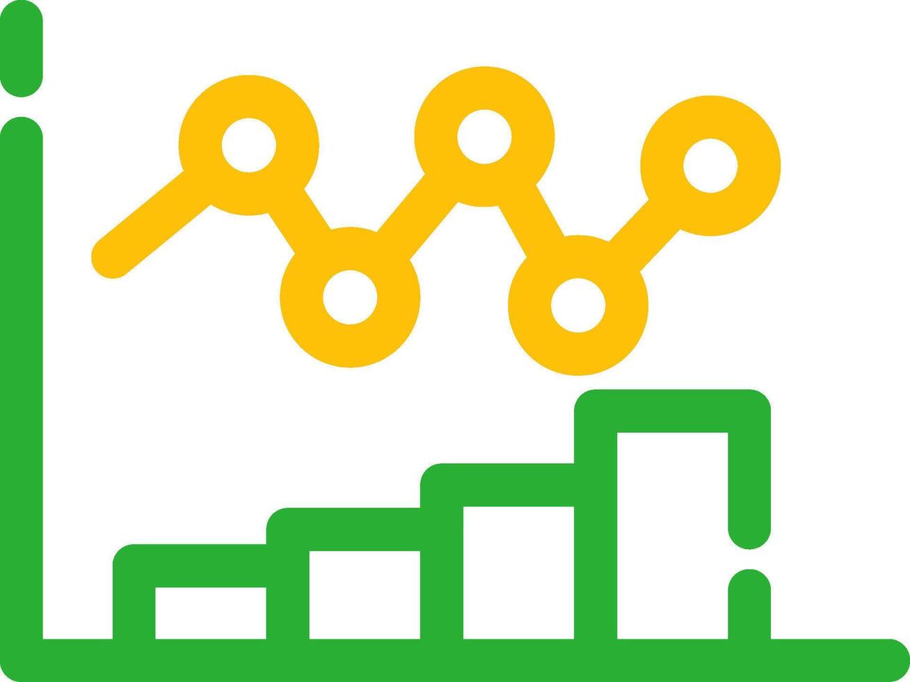 Bar Chart Creative Icon Design vector