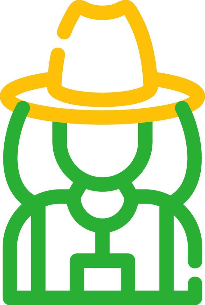 Lady Farmer Creative Icon Design vector