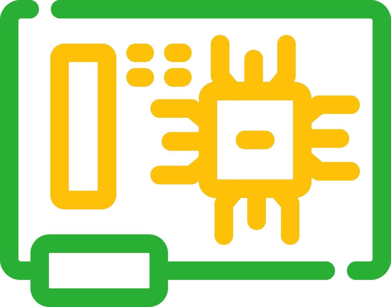 Circuit Board Creative Icon Design vector