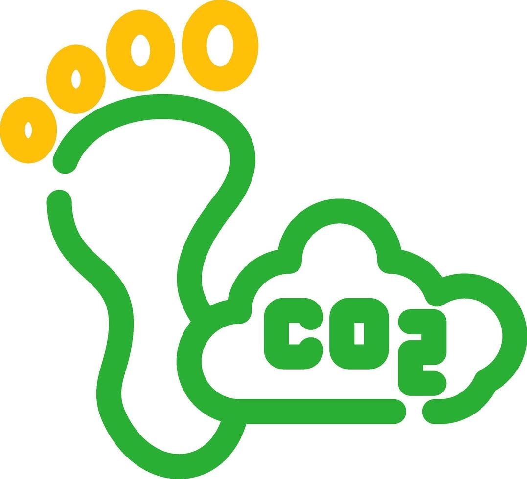 Carbon Footprint Creative Icon Design vector