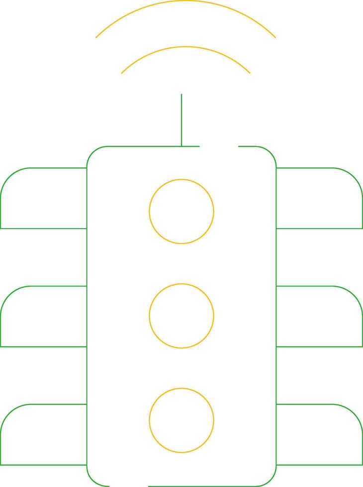 Smart Traffic Light Creative Icon Design vector