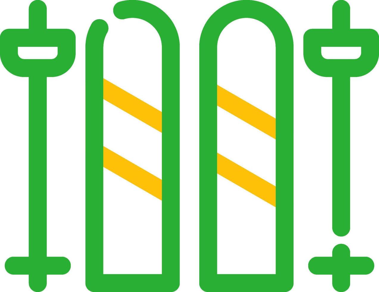 Skis Creative Icon Design vector