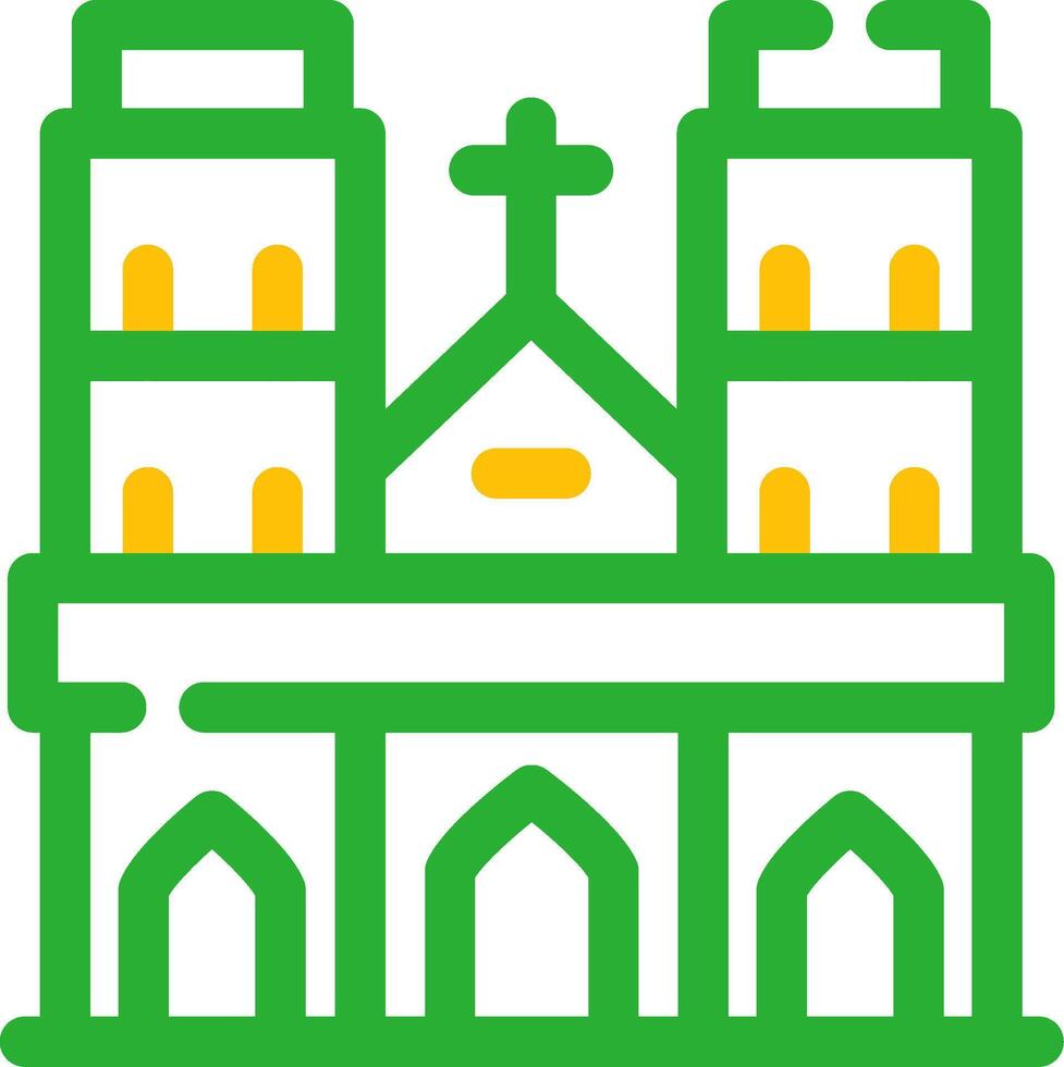 diseño de icono creativo de notre dame vector