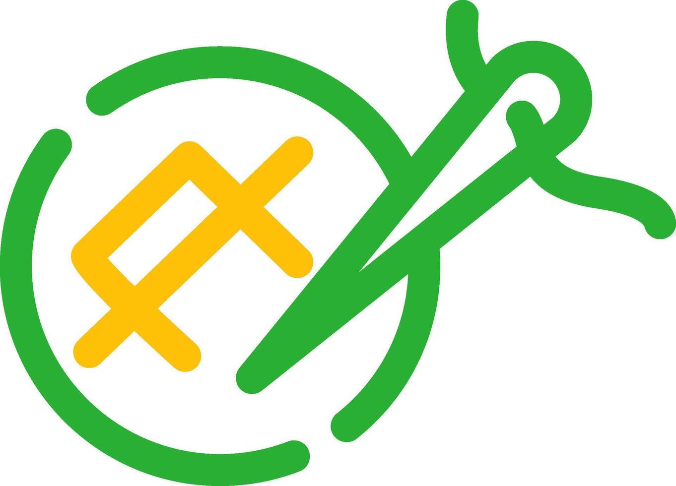 Embroidery Creative Icon Design vector