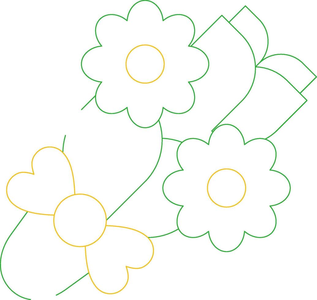 Flower Bouquet Creative Icon Design vector