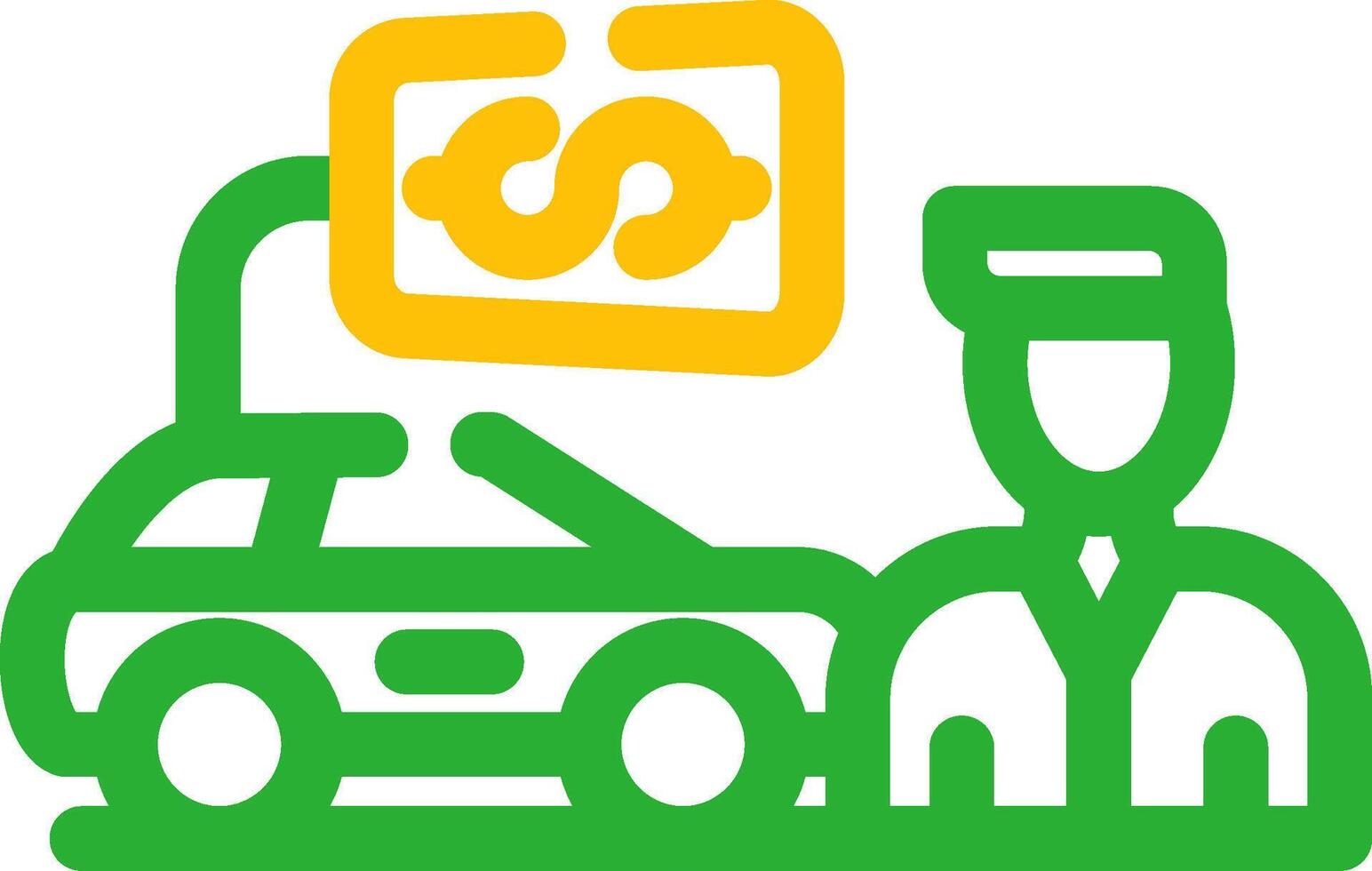 Car Salesman Creative Icon Design vector