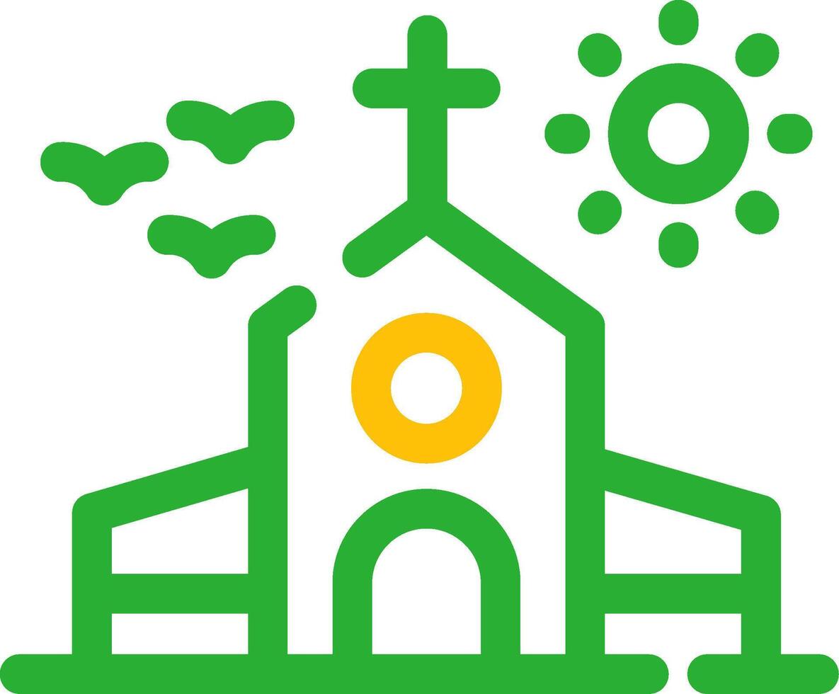 diseño de icono creativo de iglesia vector