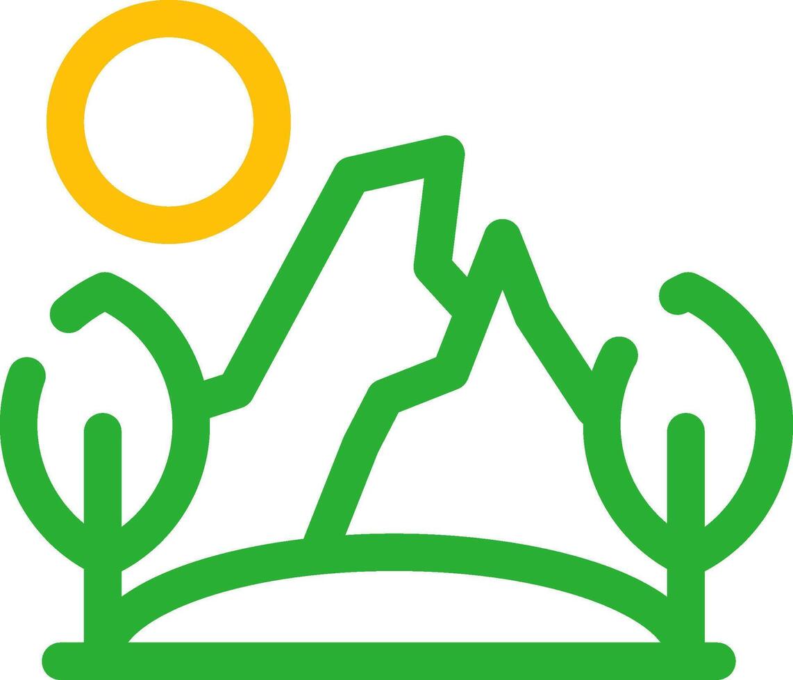 Hot Spring Landscape Creative Icon Design vector