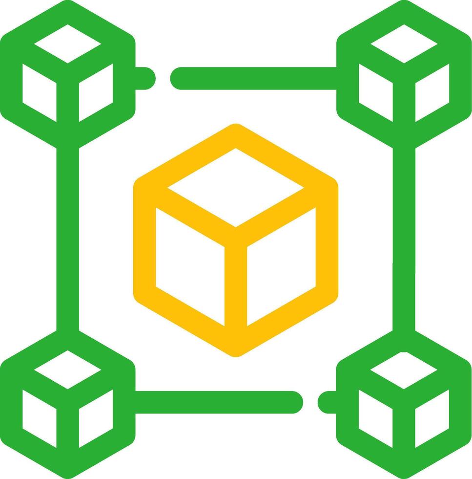 Blockchain Creative Icon Design vector