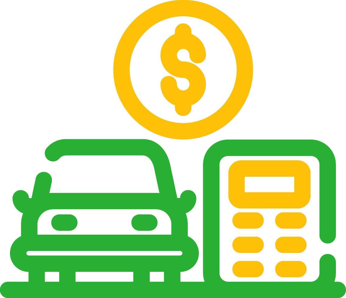 Car Loan Calculator Creative Icon Design vector