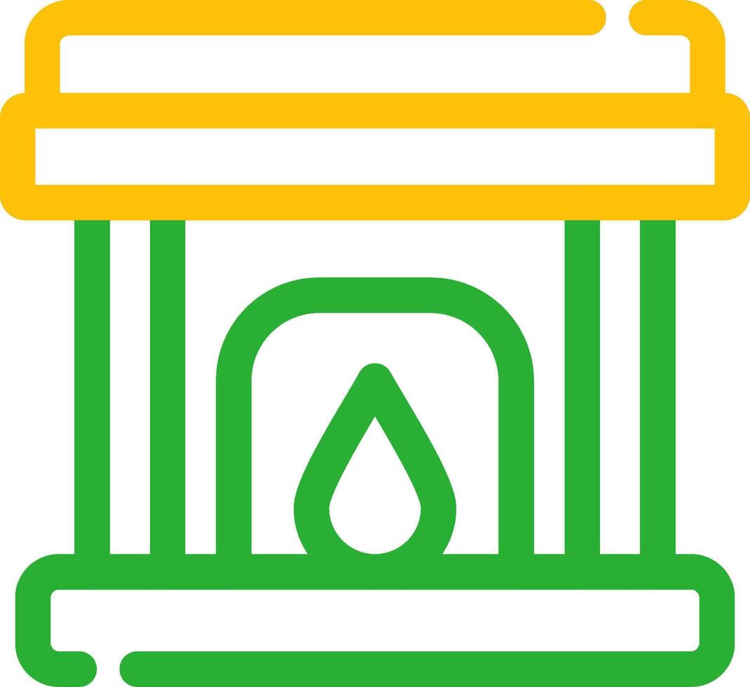 Fireplace Creative Icon Design vector