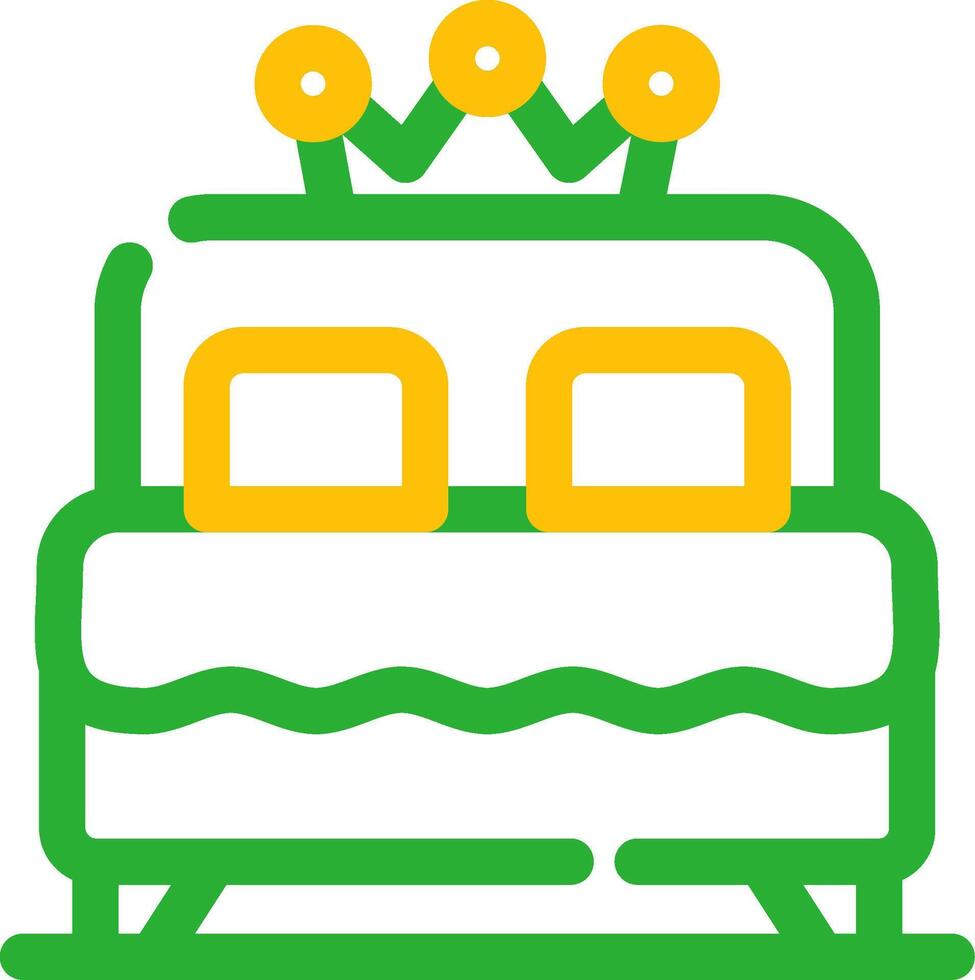 Double Bed Creative Icon Design vector