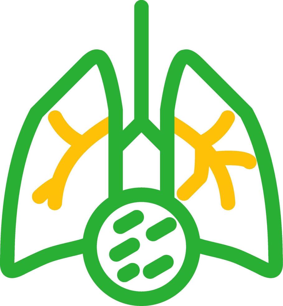 diseño de icono creativo de cáncer de pulmón vector