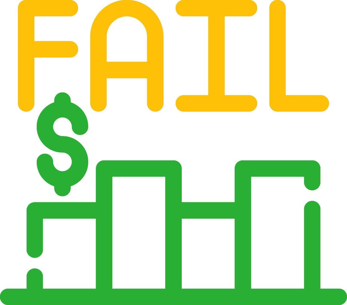 Business Fail Creative Icon Design vector