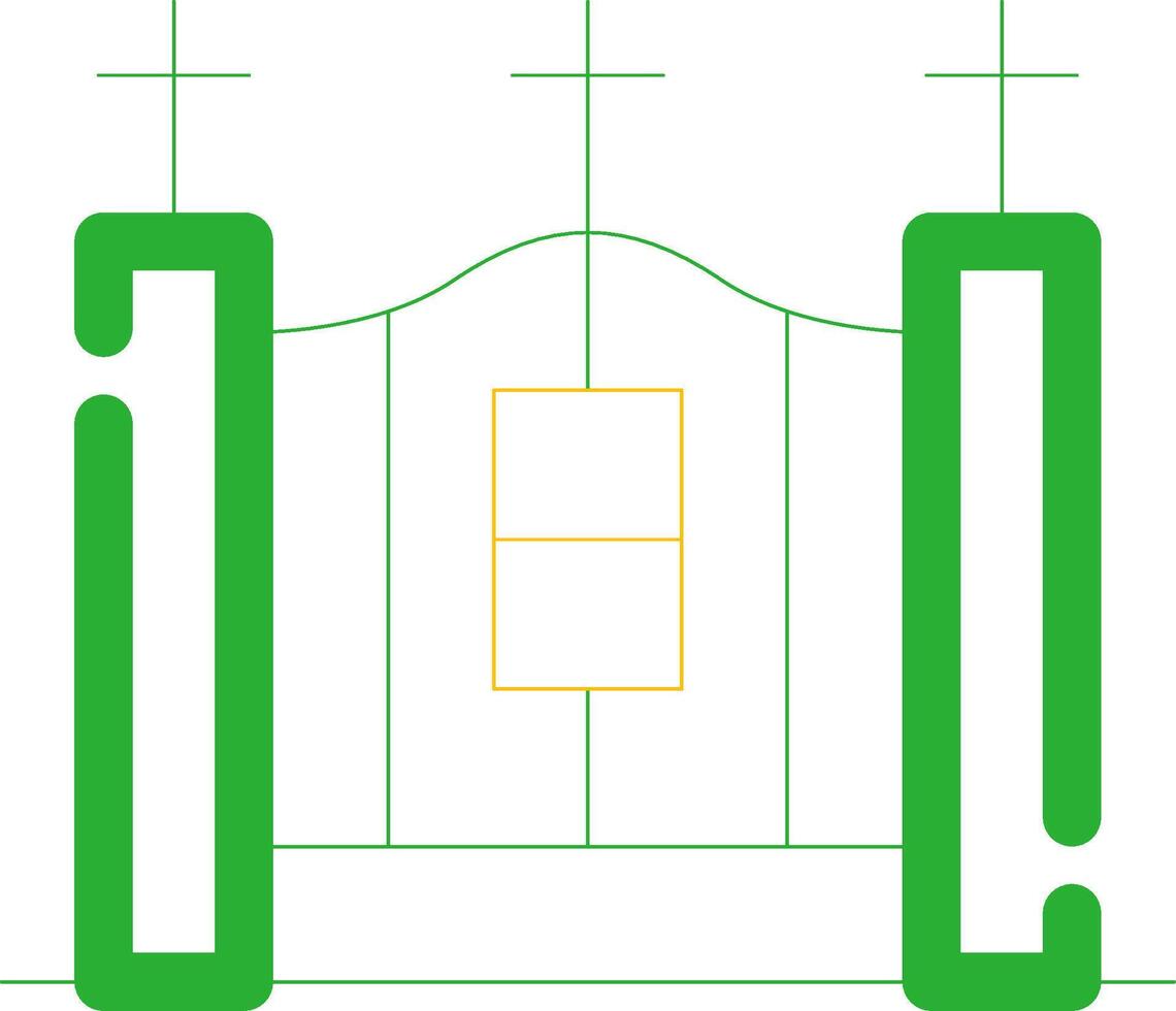 Cemetery Gate Creative Icon Design vector