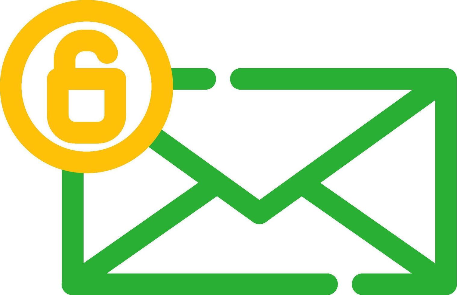 Unlock Email Creative Icon Design vector