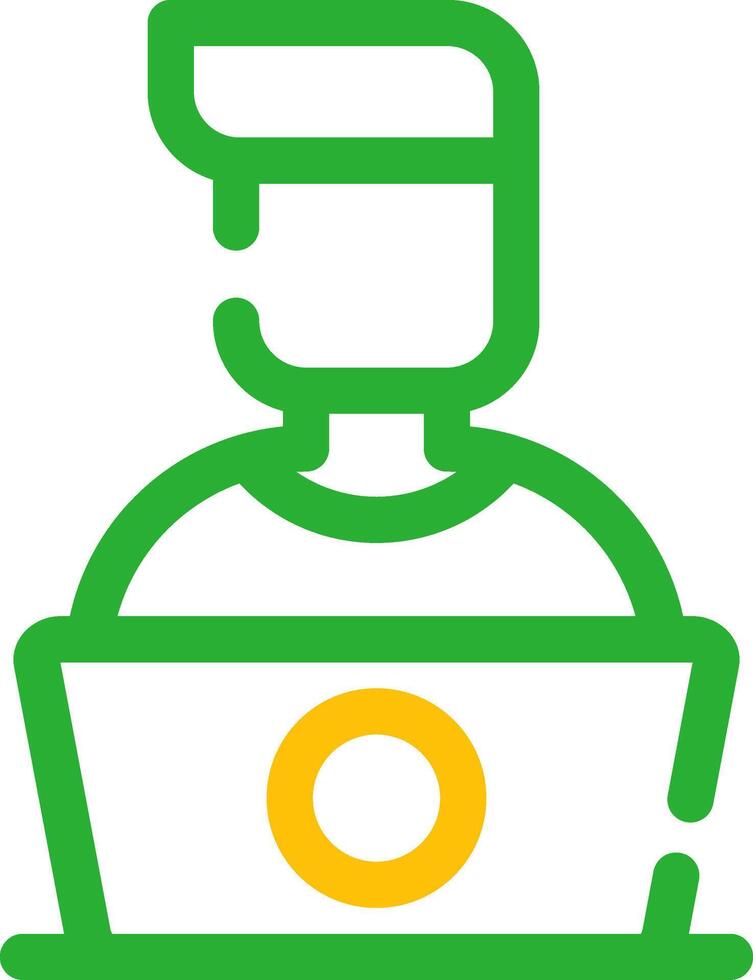 Student Studying on Laptop Creative Icon Design vector