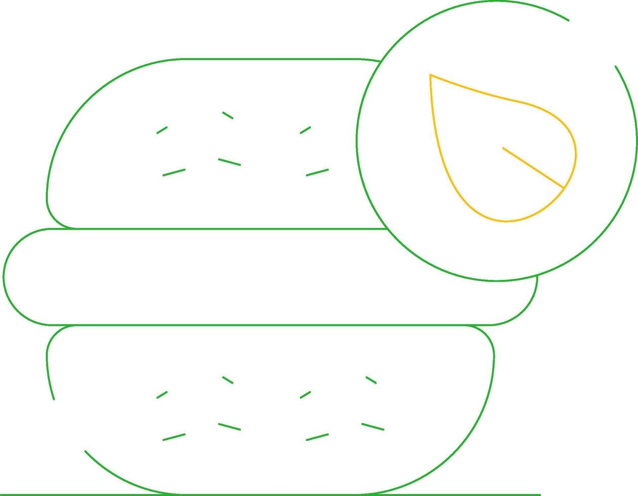 Vegan Burger Creative Icon Design vector