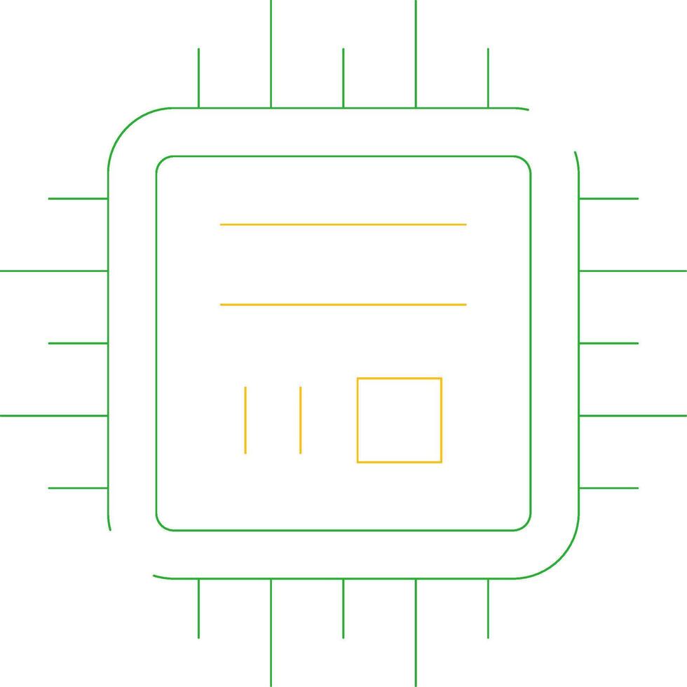 Microchip Creative Icon Design vector