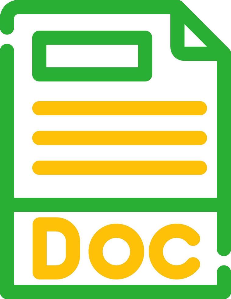 diseño de icono creativo de formato de archivo doc vector