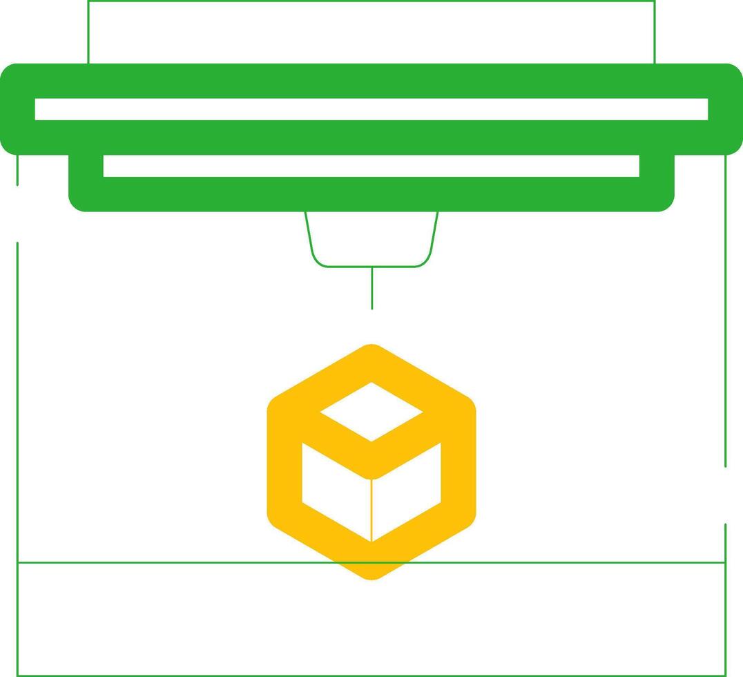 3D Printing Creative Icon Design vector