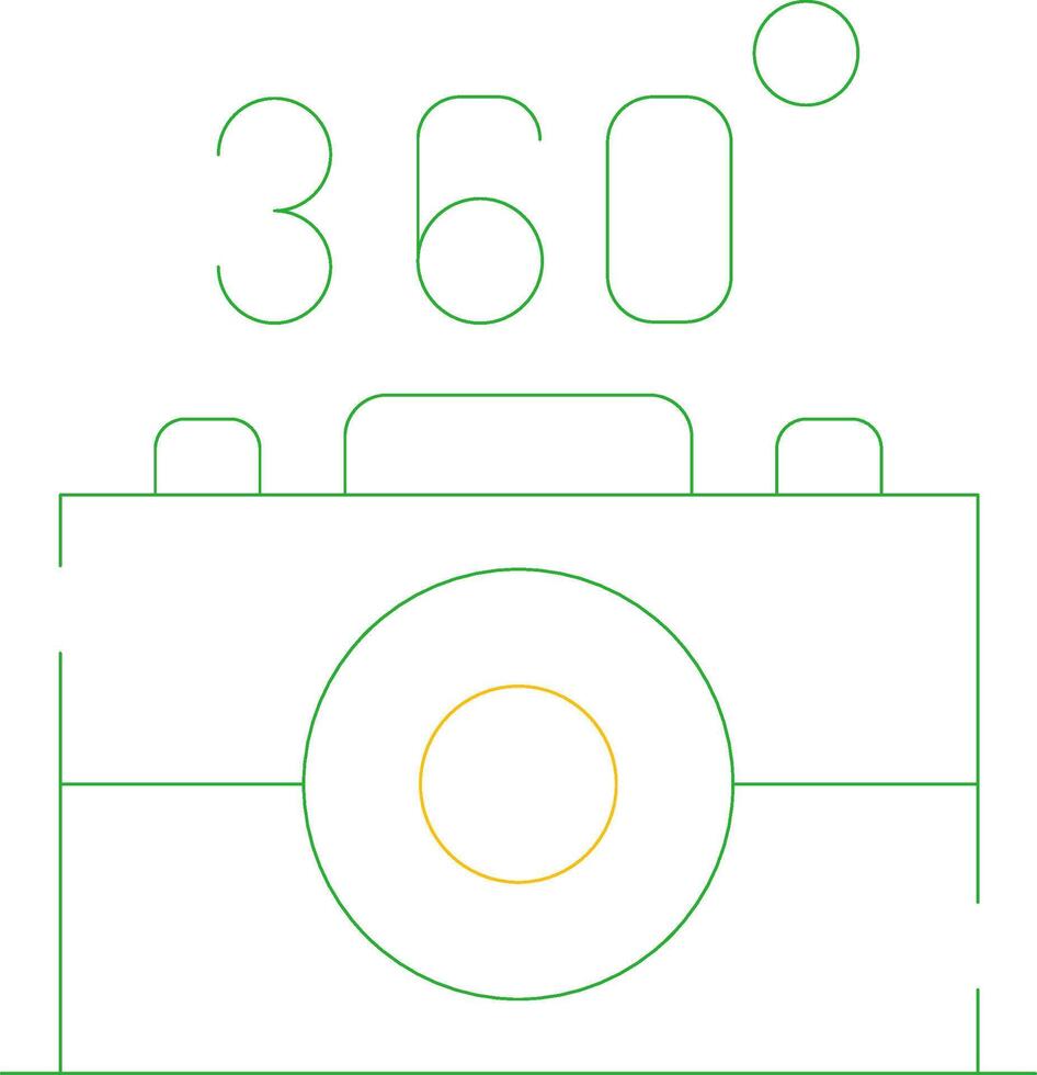 360 Camera Creative Icon Design vector