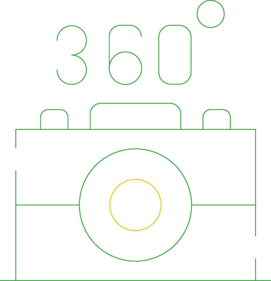 360 Camera Creative Icon Design vector