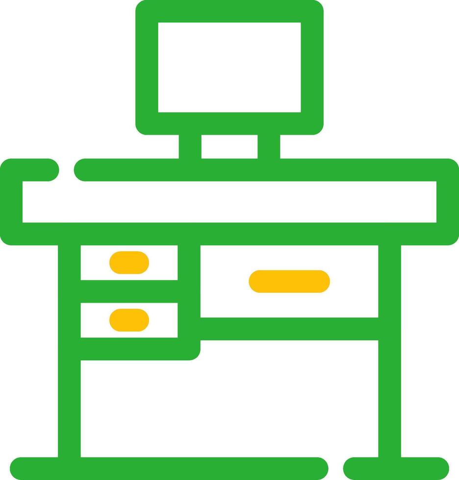 diseño de icono creativo de mesa de oficina vector