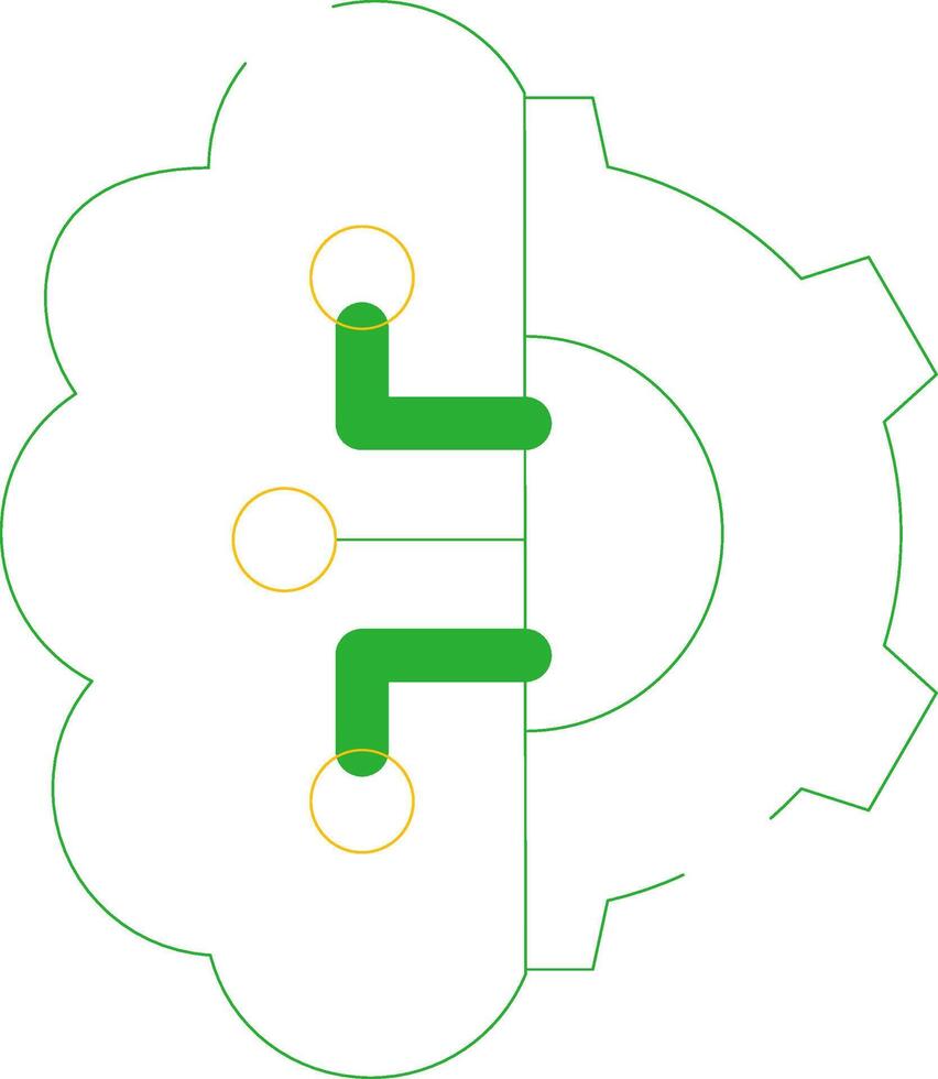 Artificial Intelligence Creative Icon Design vector