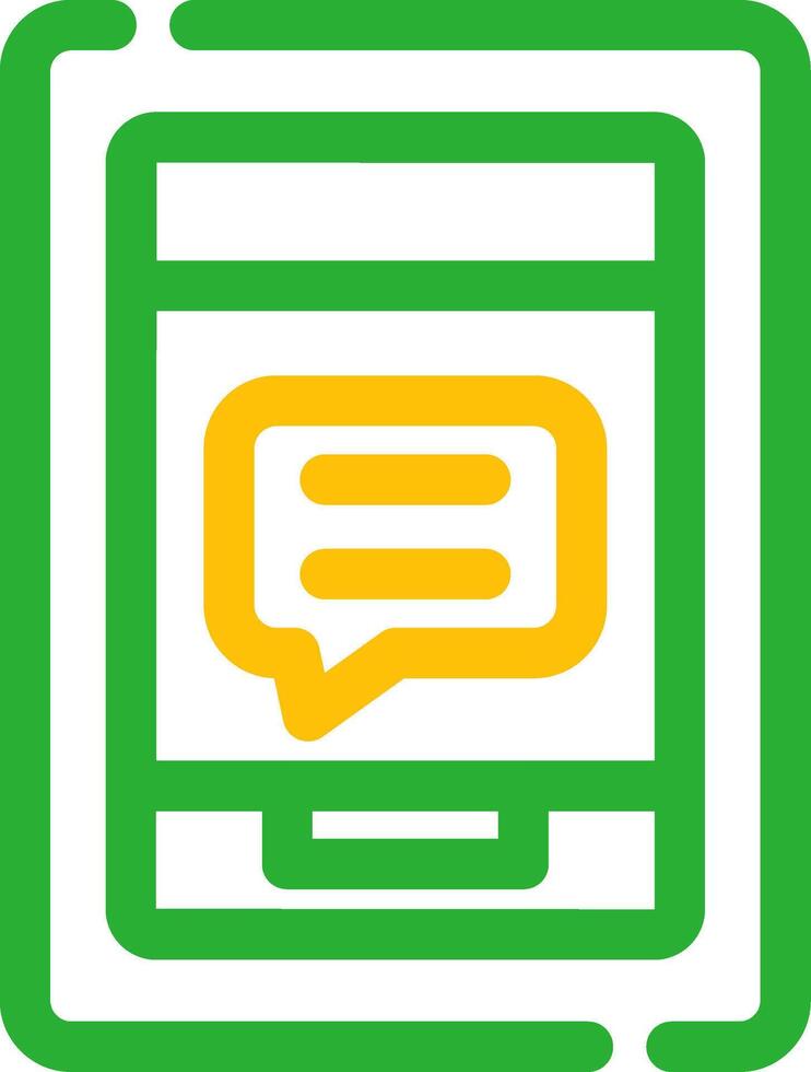 Message On Phone Creative Icon Design vector